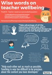 Infographic: Wise words on teacher wellbeing by Jo Earp