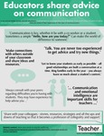 Infographic: Educators share advice on communication by Dominique Russell