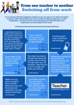 Infographic: From one teacher to another – switching off from work by Dominique Russell