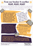Infographic: From one teacher to another – read, read, read! by Zoe Kaskamanidis